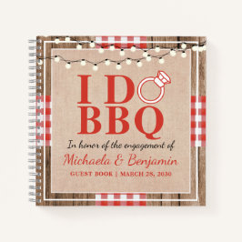 Rustic I Do BBQ Verloving Feest Koppel Gastboek Notitieboek