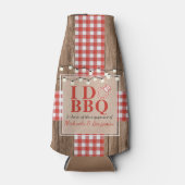 Rustic I Do BBQ Verloving Feest Koppels Bruiloft Flesjeskoeler (Voorkant)