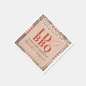 Rustic I Do BBQ Verloving Feest Koppels Bruisfeest Servet (Hoek)