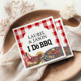 Rustic I Do BBQ Zonnebloem Verlovingsfeest Servet