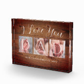 Rustic I Love You Dad Photo Block Fotoblokken (Rechts)