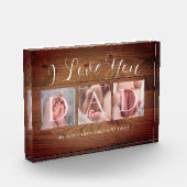 Rustic I Love You Dad Photo Block Fotoblokken (Links)