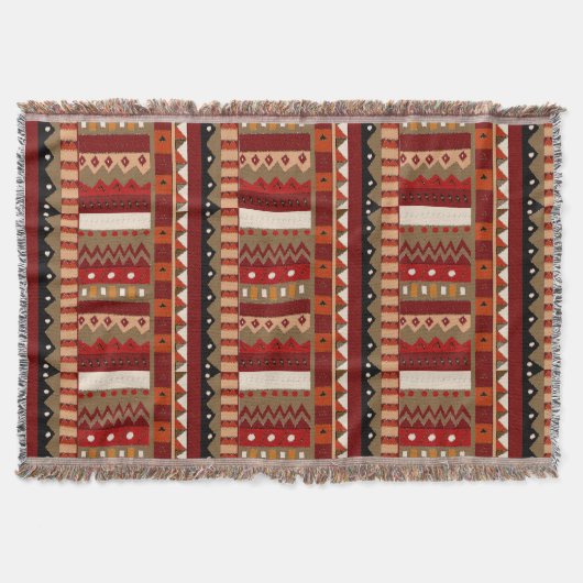 Rustic Ikat Tribal geïnspireerde schroefdop Deken (Voorkant)