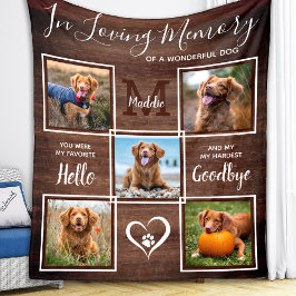 Rustic in het liefhebben van geheugen 5 Foto Pet M Fleece Deken