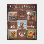 Rustic in het liefhebben van geheugen 5 Foto Pet M Fleece Deken (Voorkant)