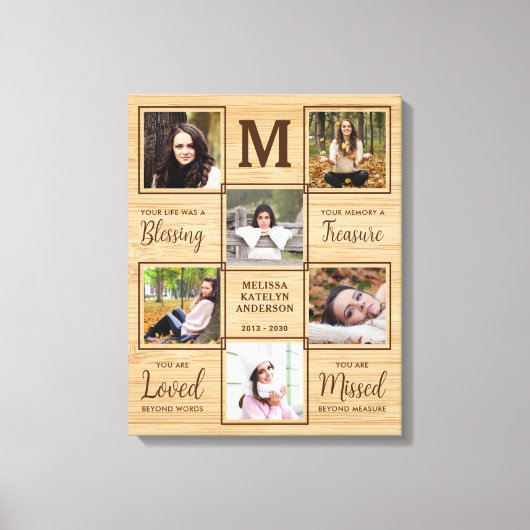 Rustic in het liefhebben van het geheugen Keepslag Canvas Afdruk (Voorkant)