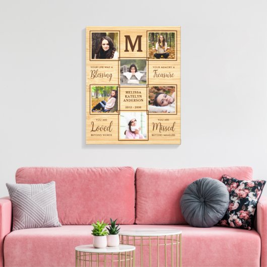 Rustic in het liefhebben van het geheugen Keepslag Canvas Afdruk (Insitu (Woonkamer))