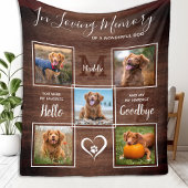 Rustic in Loing Memory Photo Collage Pet Memorial Fleece Deken