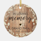 Rustic in Loving Memory Memorial Foto Keramisch Ornament (Voorkant)