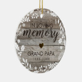 Rustic in Loving Memory Memorial Foto Keramisch Ornament (Rechts)