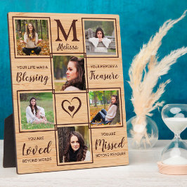 Rustic in Loving Memory Memorial Keepomwille Photo Fotoplaat