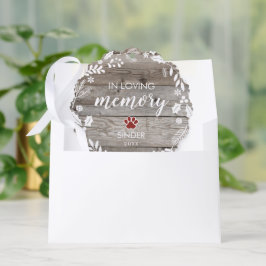 Rustic In Loving Memory PET-herdenkingsfoto Ornament Kaart