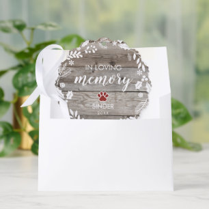 Rustic In Loving Memory PET-herdenkingsfoto Ornament Kaart