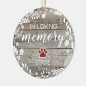 Rustic in Loving Memory PET Memorial Foto Keramisch Ornament (Links)
