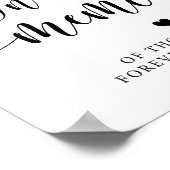 Rustic in Loving Memory Wedding Herembrance Sign Poster (Hoek)