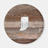 Rustic Indiana op bruine planken Magneet (Voorkant)