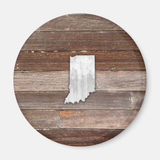 Rustic Indiana op bruine planken Magneet (Voorkant)