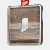 Rustic Indiana op bruine planken Metalen Ornament (Links)