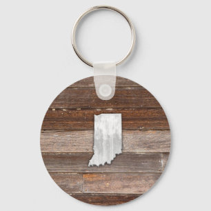 Rustic Indiana op bruine planken Sleutelhanger