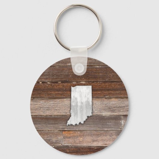 Rustic Indiana op bruine planken Sleutelhanger (Voorkant)