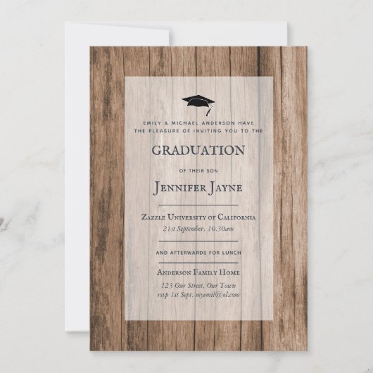 Rustic Industrial Afstuderen Ceremony + Reception Kaart (Voorkant)