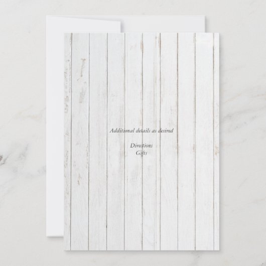 Rustic Industrial Afstuderen Ceremony + Reception Kaart (Achterkant)