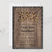 Rustic Industrial Wedding Love Sign Metal & Wood Kaart (Voorkant)