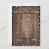 Rustic Industrial Wedding Love Sign Metal & Wood Kaart (Achterkant)