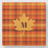 Rustic Initial Fall Colors  Stenen Onderzetter (Voorkant)