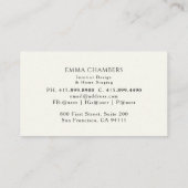 Rustic Interior Designer Home Stager Visitekaartje (Achterkant)