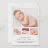 Rustic Introduction Baby Birth Notice Feestdagenkaart (Voorkant)