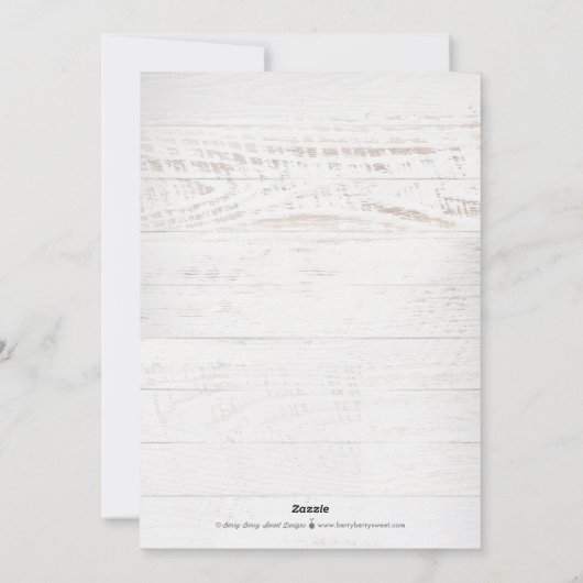 Rustic Introduction Baby Birth Notice Feestdagenkaart (Achterkant)