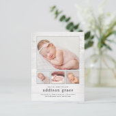 Rustic Introduction Birth Announcement Briefkaart (Staand voorkant)