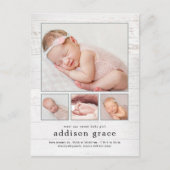 Rustic Introduction Birth Announcement Briefkaart (Voorkant)