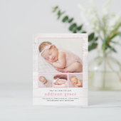Rustic Introduction Birth Announcement Briefkaart (Staand voorkant)