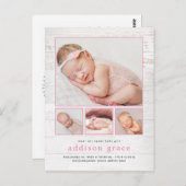 Rustic Introduction Birth Announcement Briefkaart (Voorkant / Achterkant)