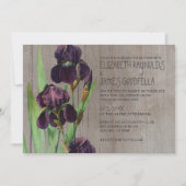 Rustic Iris Wedding Invitations Kaart (Voorkant)
