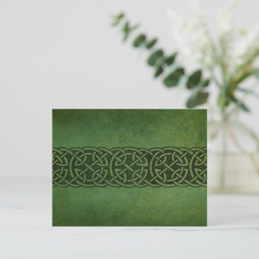 Rustic Irish Celtic Knot Ornament Briefkaart (Staand voorkant)