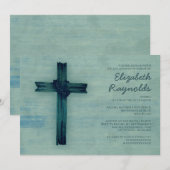 Rustic Iron Cross Bridal Shower Invitaties Kaart (Voorkant / Achterkant)