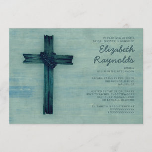 Rustic Iron Cross Bridal Shower Invitaties Kaart