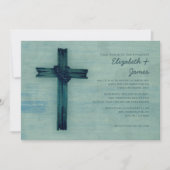 Rustic Iron Cross Wedding Invitations Kaart (Voorkant)