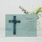Rustic Iron Cross Wedding Invitations Kaart (Staand voorkant)