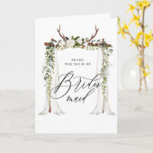 Rustic is mijn bruidsmeisje kaart (Gele Bloem)