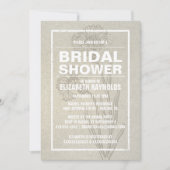 Rustic Ivory Bridal Shower-uitnodigingen Kaart (Voorkant)
