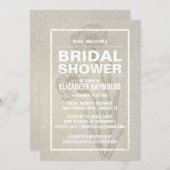 Rustic Ivory Bridal Shower-uitnodigingen Kaart (Voorkant / Achterkant)