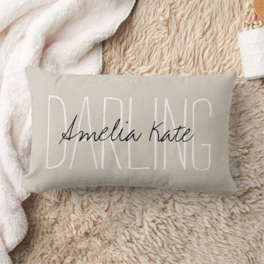 Rustic Ivory Darling Monogram Kussen (Deken)