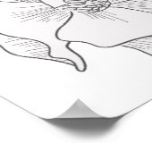 Rustic Ivory Magnolia Flowers Weddenschap Welkomst Poster (Hoek)