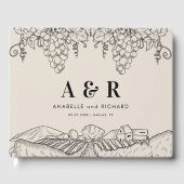 Rustic Ivory Vineyard Napa Valley Winery Wedding Gastenboek (Voorkant)