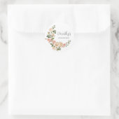 Rustic Ivory White Floral 100e verjaardag Ronde Sticker (Tas)