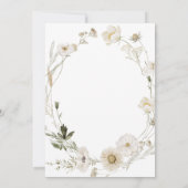 Rustic Ivory Wildflower Krans Vrijgezellenfeest Kaart (Achterkant)